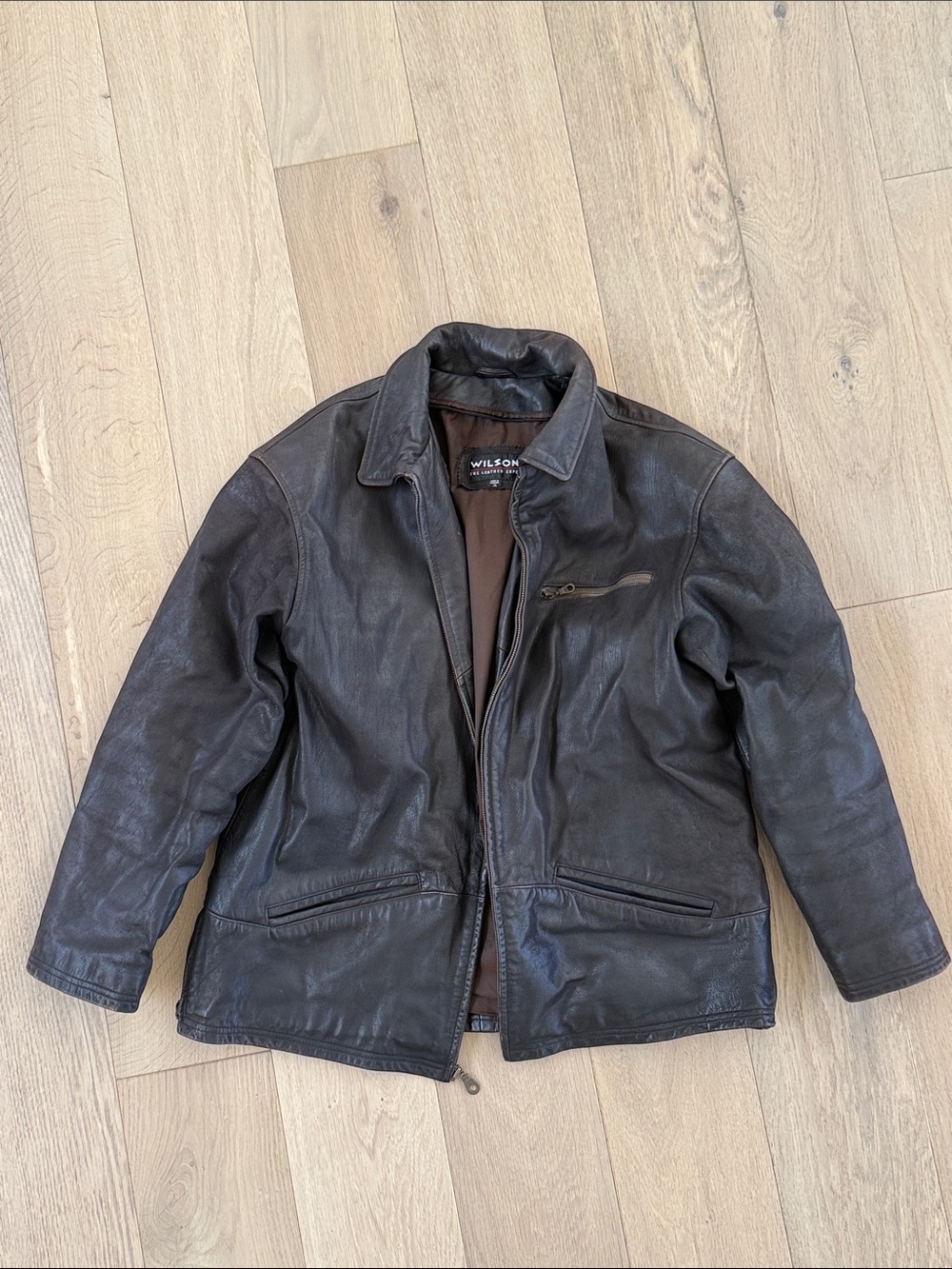 Vintage Wilson’s Brown Leather Bomber Jacket XXL
